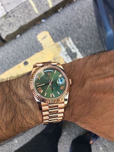 gold and green rolex|rolex day date 40 price.